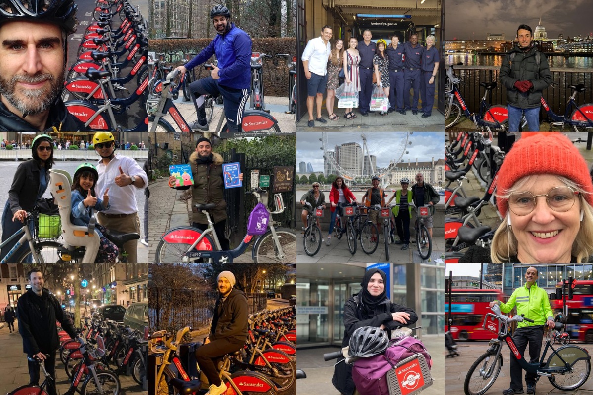 Our cycle hire heroes on their cycles
