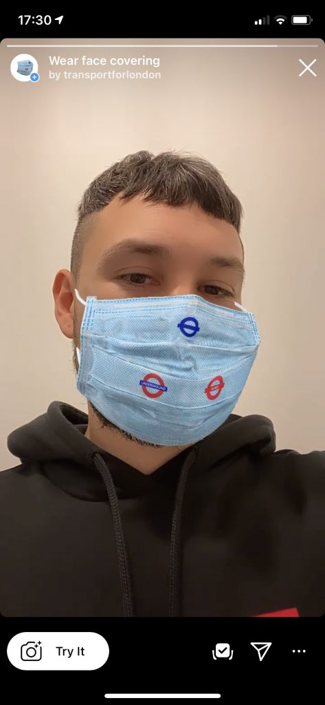 Face covering AR filter demo